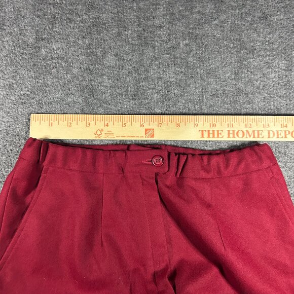 Pendleton Pants Womens 12 Red Made in USA 100% Virgin Wool Trouser Vintage - Picture 10 of 13